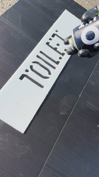 MarkPro spray stencil being used on site